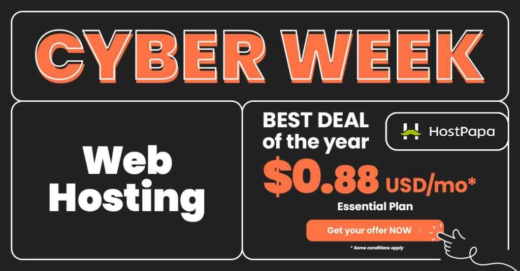 ブラックフライデー：驚きの90%オフ！HostPapa限定のブラックフライデー特別セール！