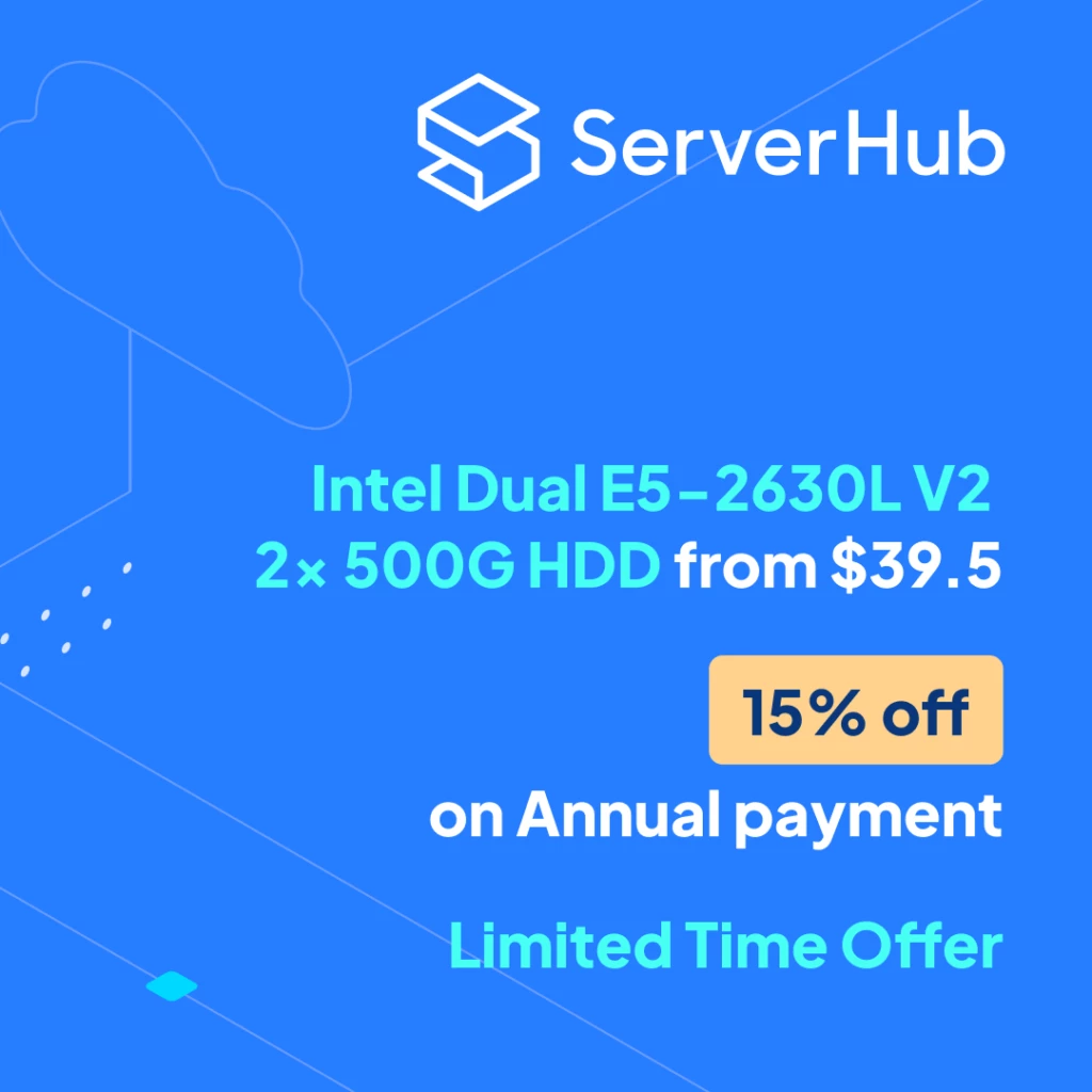 ServerHub: トロントでデュアルE5とデュアルHDDを月額39.50ドルで！🤑👍