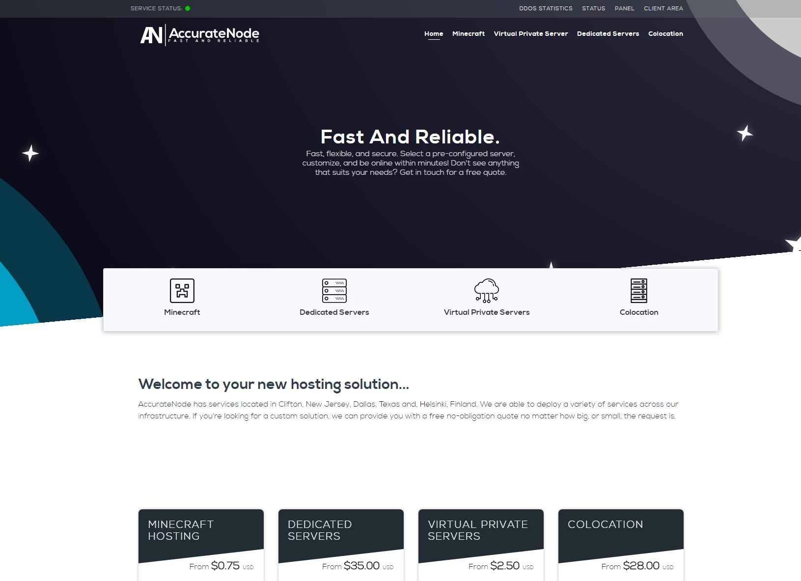 AccurateNode - テキサス州ダラスの 2GB KVM VPS、月額 2.50 ドル、さらにオプションも充実!