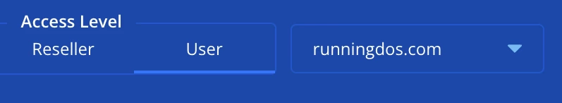 DirectAdminドメイン選択