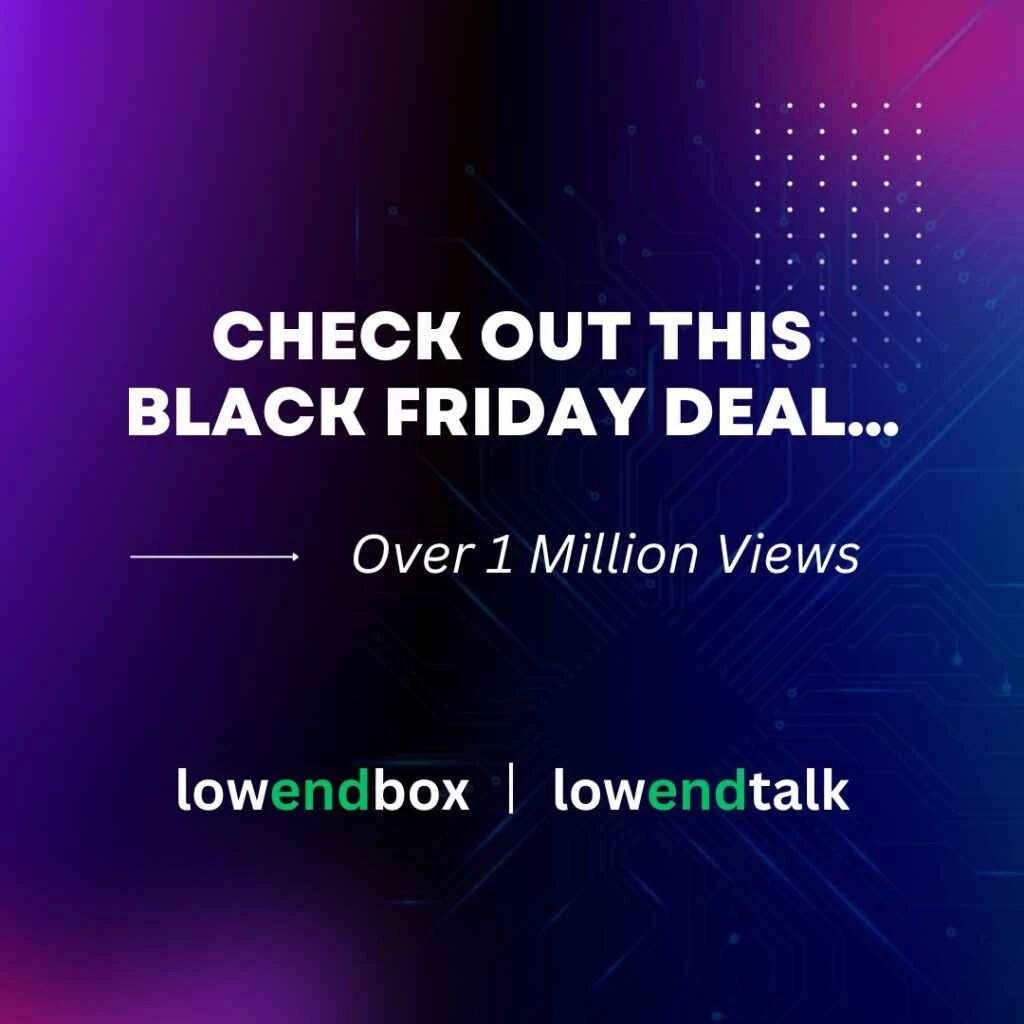 このプロバイダーはブラックフライデーで 100 万回以上の視聴回数を獲得しました... あなたもパーティーに参加しましたか?