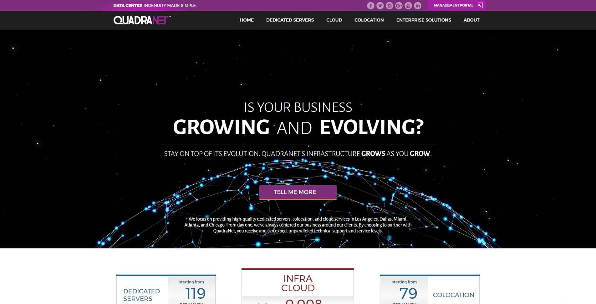 QuadraNet - Core2Quad Q9550/8GB RAM サーバー（DDoS 対策機能付き）ロサンゼルスで月額 39 ドル！（初月 20 ドル）